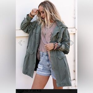 Three Bird Nest Sage Utility Jacket